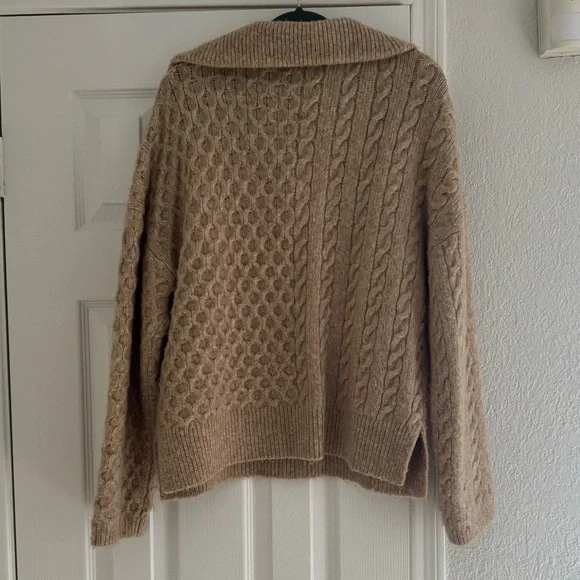 Abercrombie & Fitch Cable-knit Quarter Zip Sweater - Picture 7 of 8